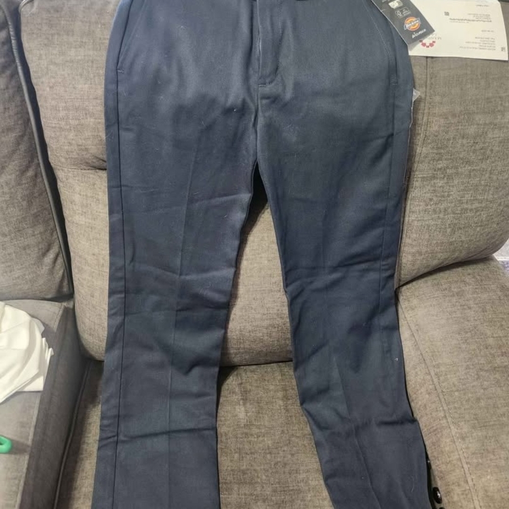 Dickies Womens Workwear Pants in Navy with Branded Tag
